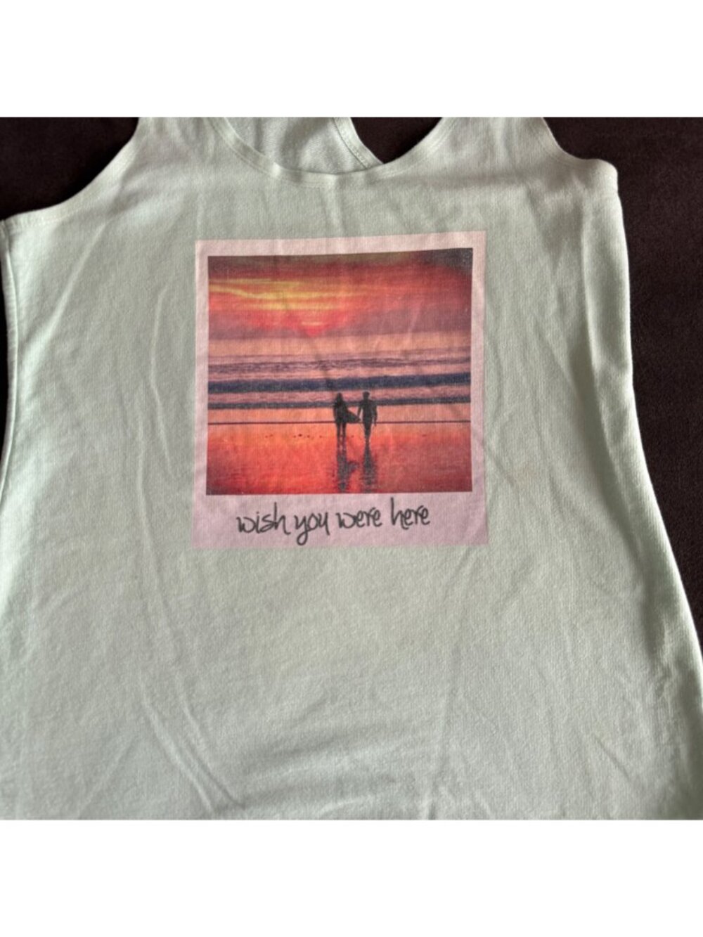 Wish You Were Here Womens Medium Racerback Tank - Picture 2 of 4